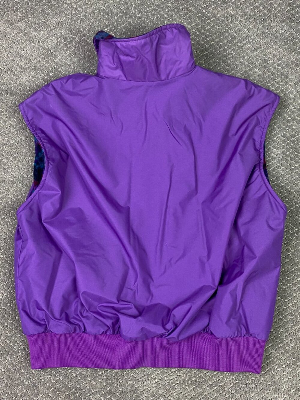 Vintage Columbia Vest Womens XL Purple Reversible Fleece Aztec Southwestern 90s - Picture 6 of 11